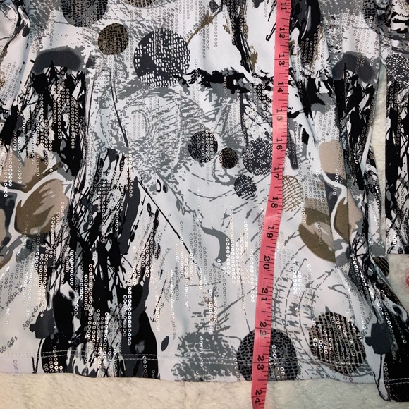 Allison Daley Stretchy Sequins top M - Picture 10 of 12